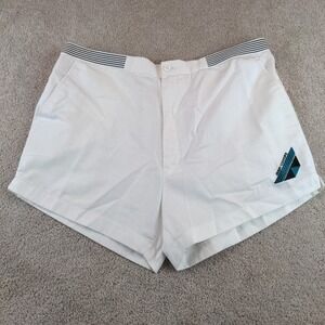 Vintage Jimmy Connors Tennis Shorts Men's 40 White Embroidered W/Pockets